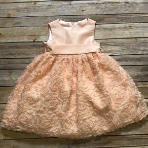 Girl’s 2t coral floral pedal dress